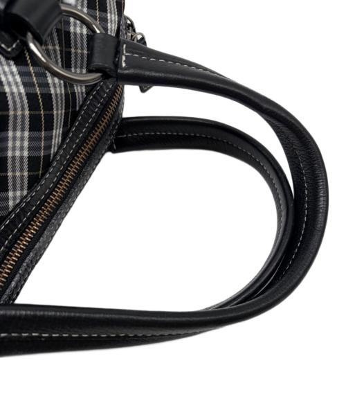 BURBERRY BLUE LABEL（バーバリー ブルー レーベル）BURBERRY BLUE LABEL (バーバリー ブルー レーベル) ミニボストンバッグ ブラック×ホワイト×グレーの古着・服飾アイテム