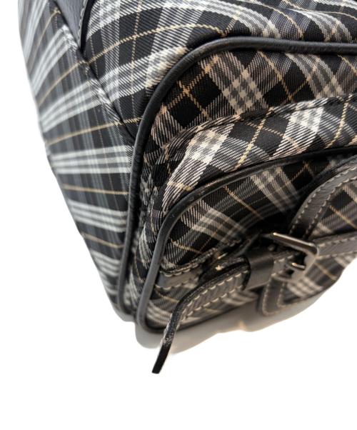BURBERRY BLUE LABEL（バーバリー ブルー レーベル）BURBERRY BLUE LABEL (バーバリー ブルー レーベル) ミニボストンバッグ ブラック×ホワイト×グレーの古着・服飾アイテム