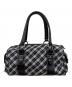 BURBERRY BLUE LABEL (バーバリー ブルー レーベル) ミニボストンバッグ ブラック×ホワイト×グレー：20000円