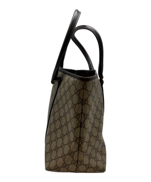 GUCCI（グッチ）GUCCI (グッチ) トートバッグ　GGスプリーム ベージュ×ブラウンの古着・服飾アイテム