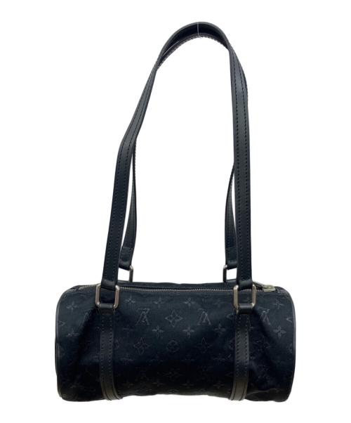 LOUIS VUITTON（ルイ ヴィトン）LOUIS VUITTON (ルイ ヴィトン) モノグラム・サテン 	リトルパピヨン ブラックの古着・服飾アイテム