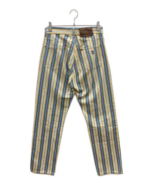 KENZO JEANS（ケンゾージーンズ）KENZO JEANS (ケンゾージーンズ) デニムパンツ　ストライプ アイボリー×ブルー サイズ:US.32の古着・服飾アイテム