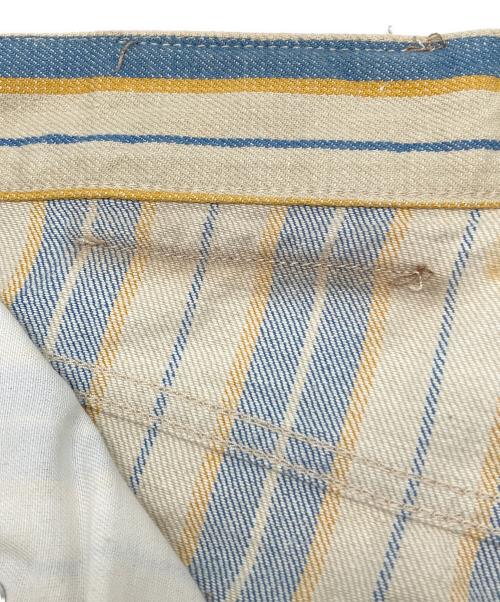 KENZO JEANS（ケンゾージーンズ）KENZO JEANS (ケンゾージーンズ) デニムパンツ　ストライプ アイボリー×ブルー サイズ:US.32の古着・服飾アイテム