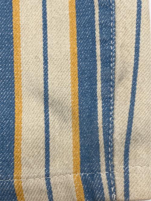 KENZO JEANS（ケンゾージーンズ）KENZO JEANS (ケンゾージーンズ) デニムパンツ　ストライプ アイボリー×ブルー サイズ:US.32の古着・服飾アイテム