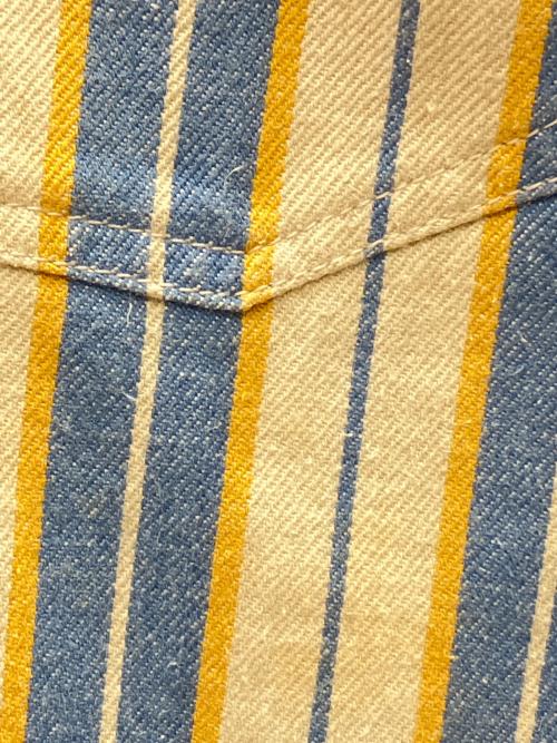 KENZO JEANS（ケンゾージーンズ）KENZO JEANS (ケンゾージーンズ) デニムパンツ　ストライプ アイボリー×ブルー サイズ:US.32の古着・服飾アイテム