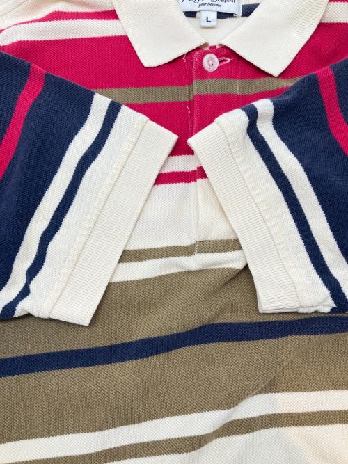 Yves Saint Laurent（イヴサンローラン）Yves Saint Laurent (イヴサンローラン) ポロシャツ アイボリー×ワインレッド サイズ:Lの古着・服飾アイテム