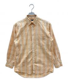 BURBERRY LONDON（バーバリーロンドン）の古着「長袖シャツ」｜オレンジ×ホワイト