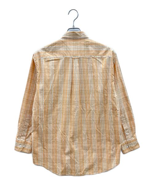 BURBERRY LONDON（バーバリーロンドン）BURBERRY LONDON (バーバリーロンドン) 長袖シャツ オレンジ×ホワイト サイズ:Ｍの古着・服飾アイテム