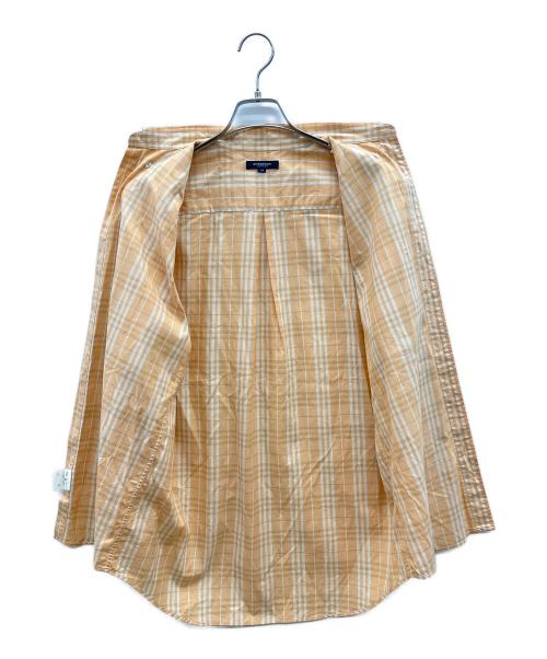 BURBERRY LONDON（バーバリーロンドン）BURBERRY LONDON (バーバリーロンドン) 長袖シャツ オレンジ×ホワイト サイズ:Ｍの古着・服飾アイテム