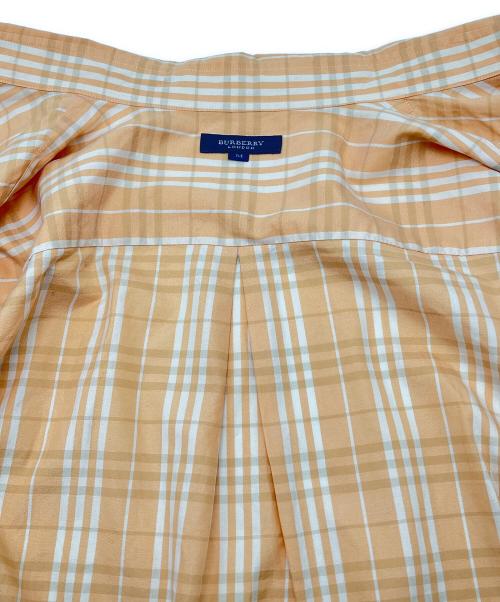 BURBERRY LONDON（バーバリーロンドン）BURBERRY LONDON (バーバリーロンドン) 長袖シャツ オレンジ×ホワイト サイズ:Ｍの古着・服飾アイテム