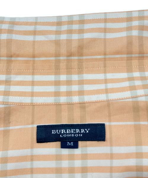 BURBERRY LONDON（バーバリーロンドン）BURBERRY LONDON (バーバリーロンドン) 長袖シャツ オレンジ×ホワイト サイズ:Ｍの古着・服飾アイテム