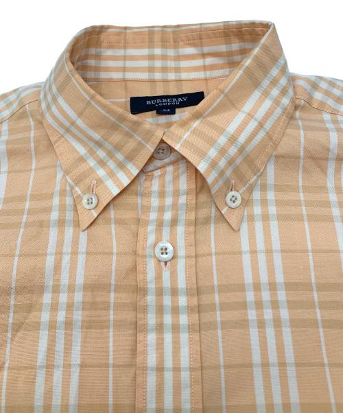 BURBERRY LONDON（バーバリーロンドン）BURBERRY LONDON (バーバリーロンドン) 長袖シャツ オレンジ×ホワイト サイズ:Ｍの古着・服飾アイテム