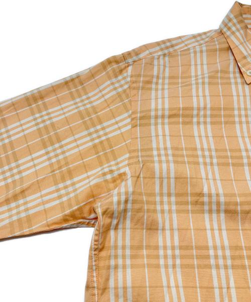 BURBERRY LONDON（バーバリーロンドン）BURBERRY LONDON (バーバリーロンドン) 長袖シャツ オレンジ×ホワイト サイズ:Ｍの古着・服飾アイテム