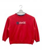 Coca Colaコカコーラ）の古着「90sロゴ刺繍スウェット」｜レッド