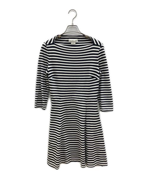 Kate Spade（ケイトスペード）Kate Spade (ケイトスペード) 長袖ワンピース ホワイト×ブラック サイズ:Sの古着・服飾アイテム