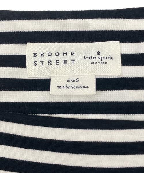 Kate Spade（ケイトスペード）Kate Spade (ケイトスペード) 長袖ワンピース ホワイト×ブラック サイズ:Sの古着・服飾アイテム