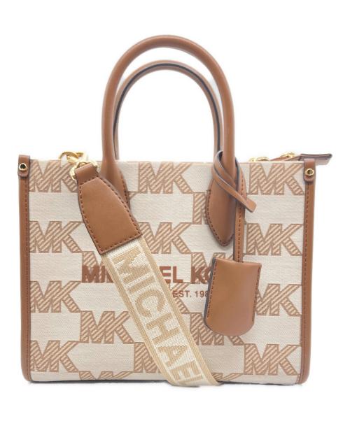 MICHAEL KORS（マイケル・コース）MICHAEL KORS (マイケル・コース) 2WAYバッグ アイボリー×ブラウンの古着・服飾アイテム