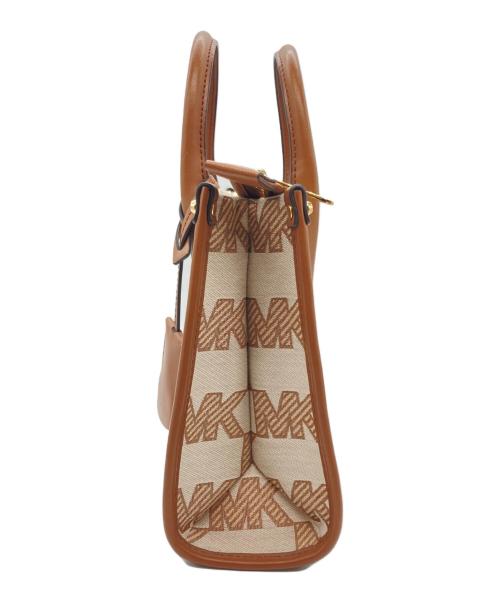 MICHAEL KORS（マイケル・コース）MICHAEL KORS (マイケル・コース) 2WAYバッグ アイボリー×ブラウンの古着・服飾アイテム
