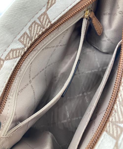 MICHAEL KORS（マイケル・コース）MICHAEL KORS (マイケル・コース) 2WAYバッグ アイボリー×ブラウンの古着・服飾アイテム