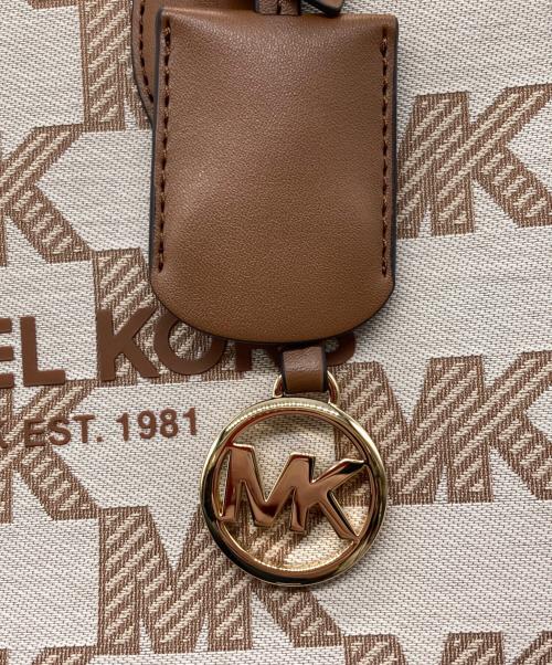 MICHAEL KORS（マイケル・コース）MICHAEL KORS (マイケル・コース) 2WAYバッグ アイボリー×ブラウンの古着・服飾アイテム