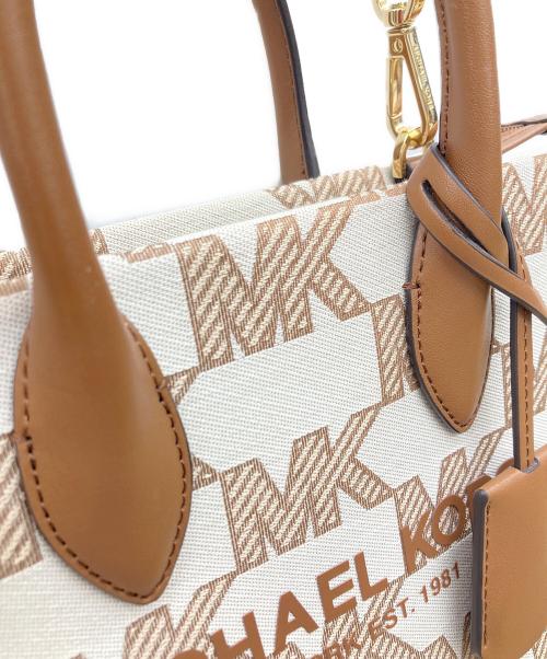 MICHAEL KORS（マイケル・コース）MICHAEL KORS (マイケル・コース) 2WAYバッグ アイボリー×ブラウンの古着・服飾アイテム