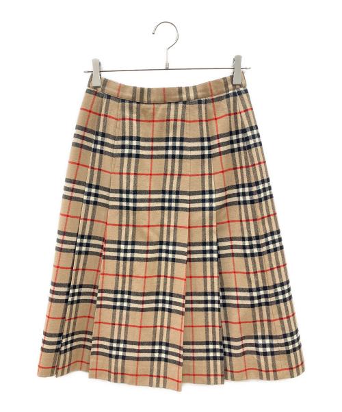 Burberry's（バーバリーズ）Burberry's (バーバリーズ) 90sノバチェックスカート 古着 Y2K ベージュ サイズ:9ARの古着・服飾アイテム