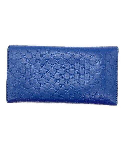 GUCCI（グッチ）GUCCI (グッチ) 長財布　マイクロシマ ネイビーの古着・服飾アイテム
