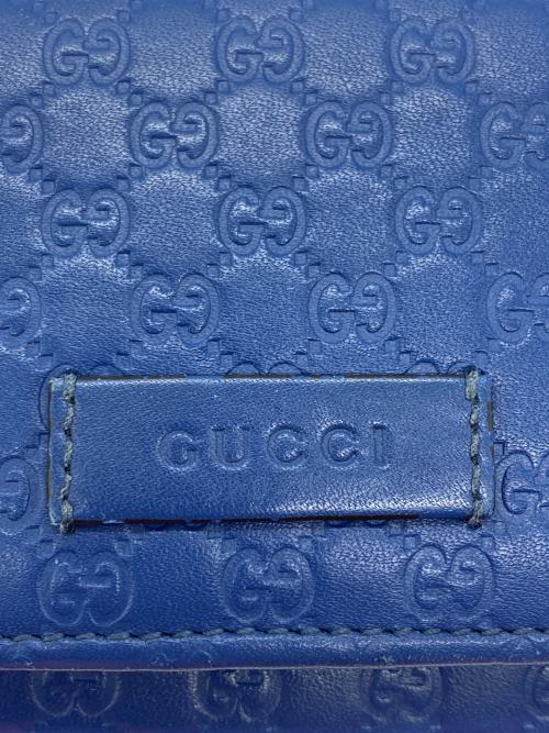 GUCCI（グッチ）GUCCI (グッチ) 長財布　マイクロシマ ネイビーの古着・服飾アイテム