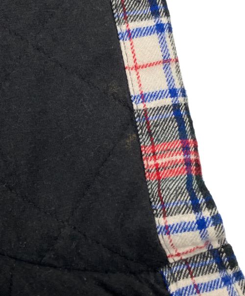 BALENCIAGA（バレンシアガ）BALENCIAGA (バレンシアガ) ヴィンテージ加工 ブリーチド チェックフランネル ブルゾン レッド×グリーン×ホワイト×ブラック サイズ:Lの古着・服飾アイテム