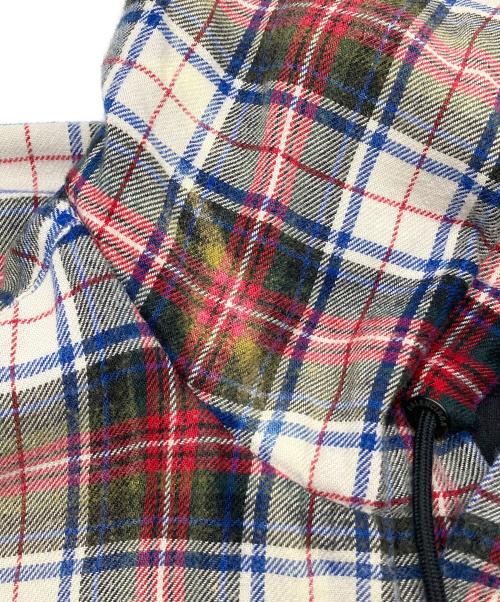 BALENCIAGA（バレンシアガ）BALENCIAGA (バレンシアガ) ヴィンテージ加工 ブリーチド チェックフランネル ブルゾン レッド×グリーン×ホワイト×ブラック サイズ:Lの古着・服飾アイテム