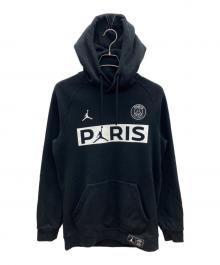 NIKE（ナイキ）の古着「プルオーバーパーカー　Jordan x Paris Saint-Germain」｜ブラック×ホワイト