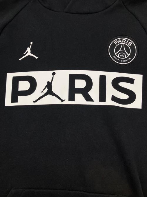 NIKE（ナイキ）NIKE (ナイキ) プルオーバーパーカー　Jordan x Paris Saint-Germain ブラック×ホワイト サイズ:Sの古着・服飾アイテム