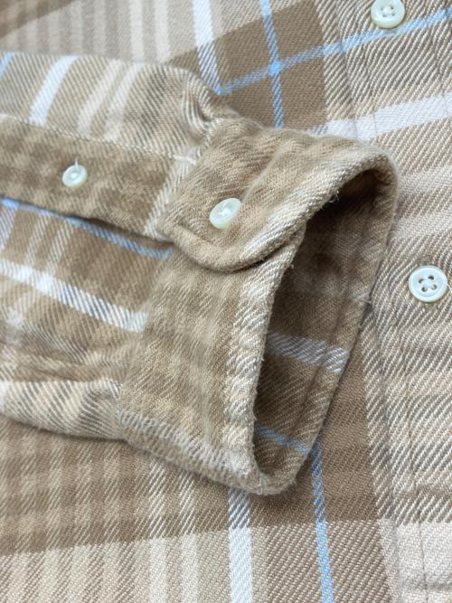 POLO RALPH LAUREN（ポロ・ラルフローレン）POLO RALPH LAUREN (ポロ・ラルフローレン) 長袖シャツ ライトブラウン×ベージュ サイズ:Lの古着・服飾アイテム