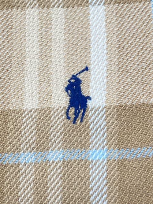 POLO RALPH LAUREN（ポロ・ラルフローレン）POLO RALPH LAUREN (ポロ・ラルフローレン) 長袖シャツ ライトブラウン×ベージュ サイズ:Lの古着・服飾アイテム