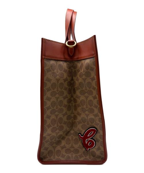 COACH（コーチ）COACH (コーチ) 	トート40 ベージュ×ブラウンの古着・服飾アイテム