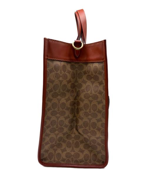 COACH（コーチ）COACH (コーチ) 	トート40 ベージュ×ブラウンの古着・服飾アイテム