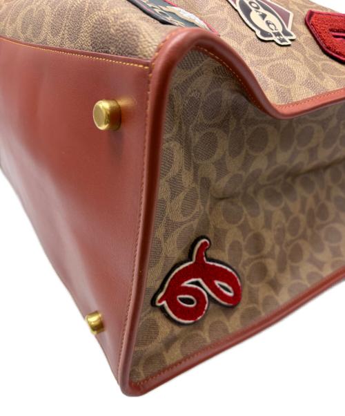 COACH（コーチ）COACH (コーチ) 	トート40 ベージュ×ブラウンの古着・服飾アイテム