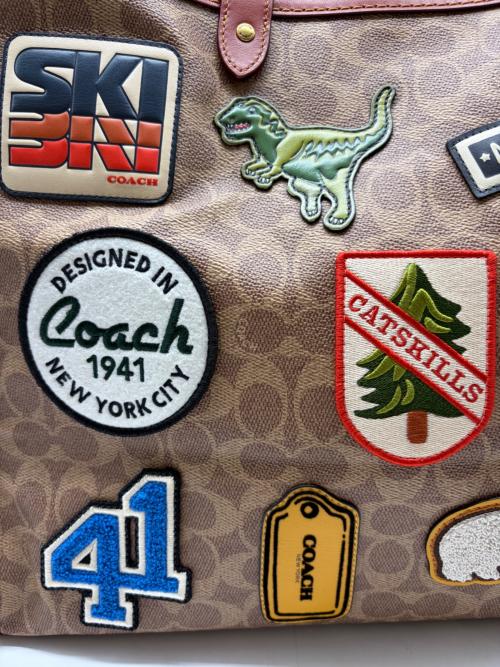 COACH（コーチ）COACH (コーチ) 	トート40 ベージュ×ブラウンの古着・服飾アイテム