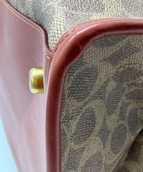 COACH（コーチ）COACH (コーチ) 	トート40 ベージュ×ブラウンの古着・服飾アイテム