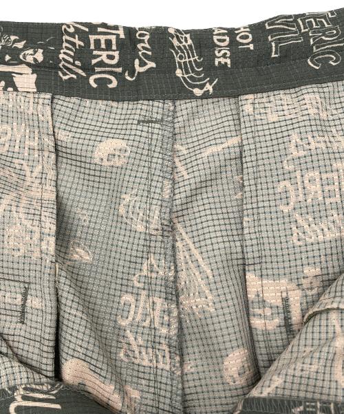 Hysteric Glamour（ヒステリックグラマー）Hysteric Glamour (ヒステリックグラマー) DEVILS COCKTAIL総柄ショートパンツ グリーン×ホワイト サイズ:Lの古着・服飾アイテム