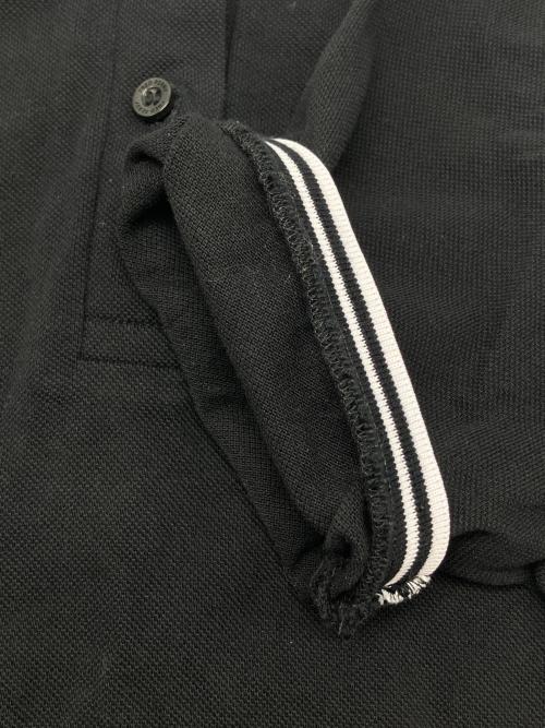 FRED PERRY（フレッドペリー）FRED PERRY (フレッドペリー) 半袖ポロシャツ ブラック×ホワイト サイズ:36の古着・服飾アイテム