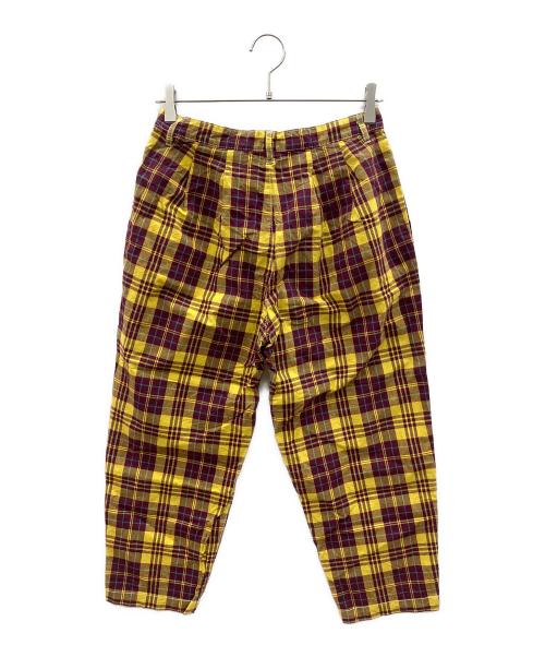 tricot COMME des GARCONS（トリココムデギャルソン）tricot COMME des GARCONS (トリココムデギャルソン) チェックパンツ イエロー×パープル サイズ:Sの古着・服飾アイテム