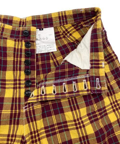 tricot COMME des GARCONS（トリココムデギャルソン）tricot COMME des GARCONS (トリココムデギャルソン) チェックパンツ イエロー×パープル サイズ:Sの古着・服飾アイテム