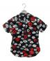 BLACK COMME des GARCONS (ブラックコムデギャルソン) オープンカラーシャツ ブラック×ホワイト×レッド サイズ:XS：5000円