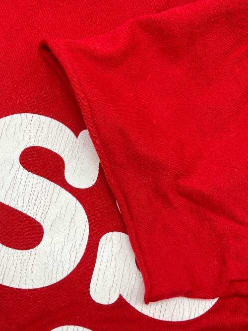 NUMBER (N)INE（ナンバーナイン）NUMBER (N)INE (ナンバーナイン) ダメージ加工半袖カットソー レッド×ホワイトの古着・服飾アイテム