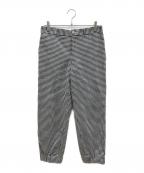 COMME des GARCONS HOMME PLUSコムデギャルソンオムプリュス）の古着「チェックパンツ　ギンガムチェック　AD2012」｜ブラック×ホワイト