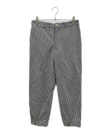 COMME des GARCONS HOMME PLUS（コムデギャルソンオムプリュス）の古着「チェックパンツ　ギンガムチェック　AD2012」｜ブラック×ホワイト