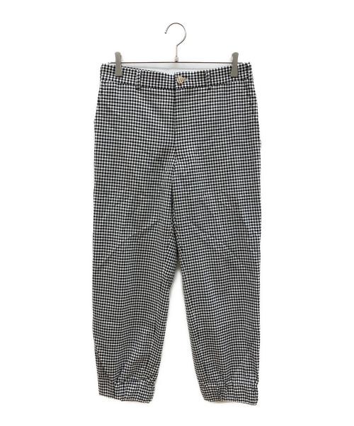COMME des GARCONS HOMME PLUS（コムデギャルソンオムプリュス）COMME des GARCONS HOMME PLUS (コムデギャルソンオムプリュス) チェックパンツ　ギンガムチェック　AD2012 ブラック×ホワイト サイズ:XSの古着・服飾アイテム