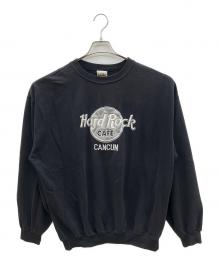Hard Rock cafe（ハードロックカフェ）の古着「90sロゴ刺繍スウェット　CANSUN　古着」｜ブラック