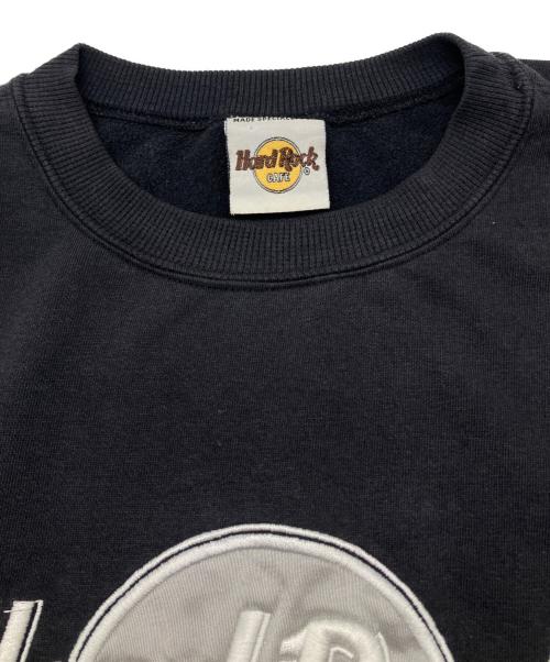Hard Rock cafe（ハードロックカフェ）Hard Rock cafe (ハードロックカフェ) 90sロゴ刺繍スウェット　CANSUN　古着 ブラック サイズ:XLの古着・服飾アイテム